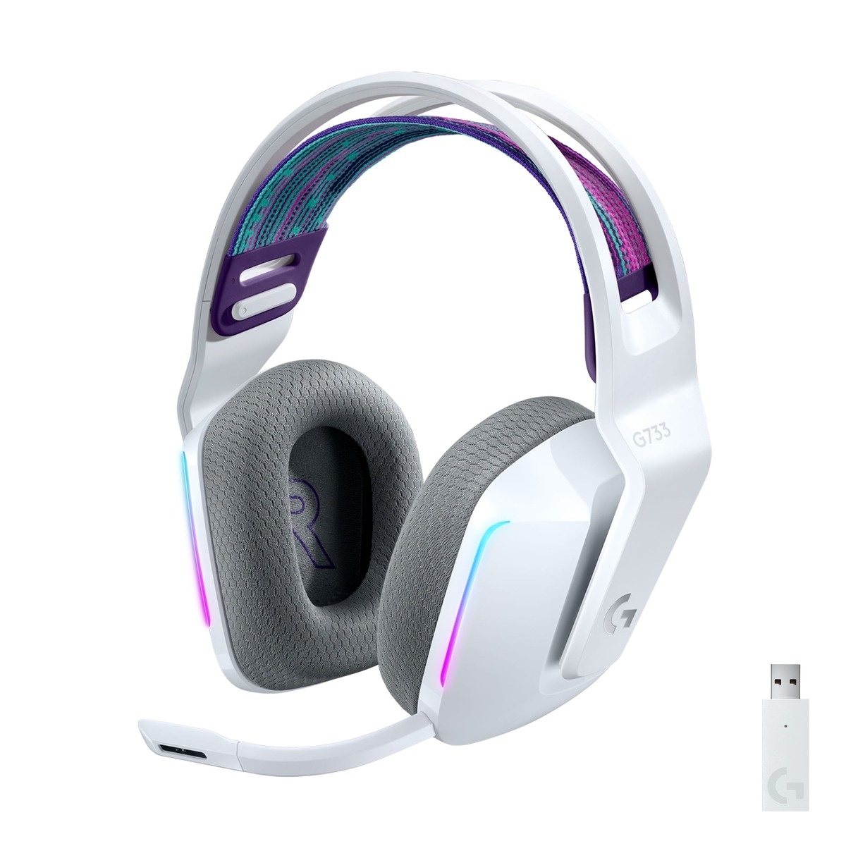 Logitech G733 Lightspeed Wireless gaming headset white