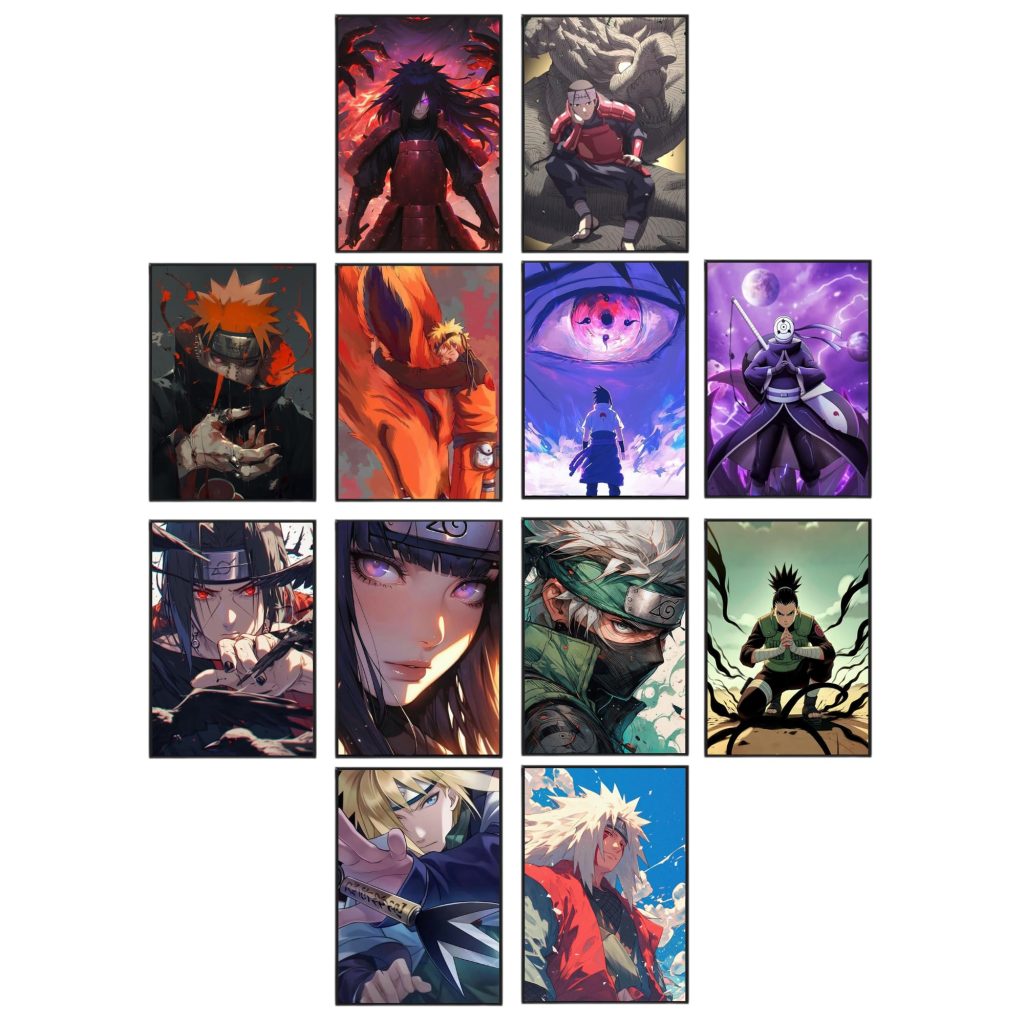 Naruto Posters 12-Pack with Stickers