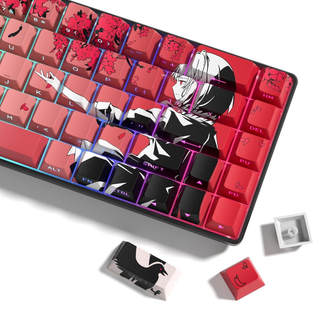 PBT Anime Keycaps, 108 Keys